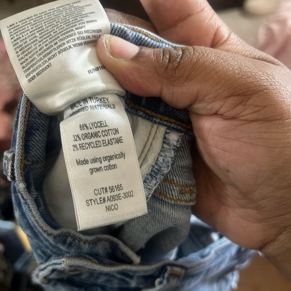 Agolde Jeans Womens 24 Denim Nico High Rise Slim Button Fly Organic Cotton Blend - Picture 5 of 5